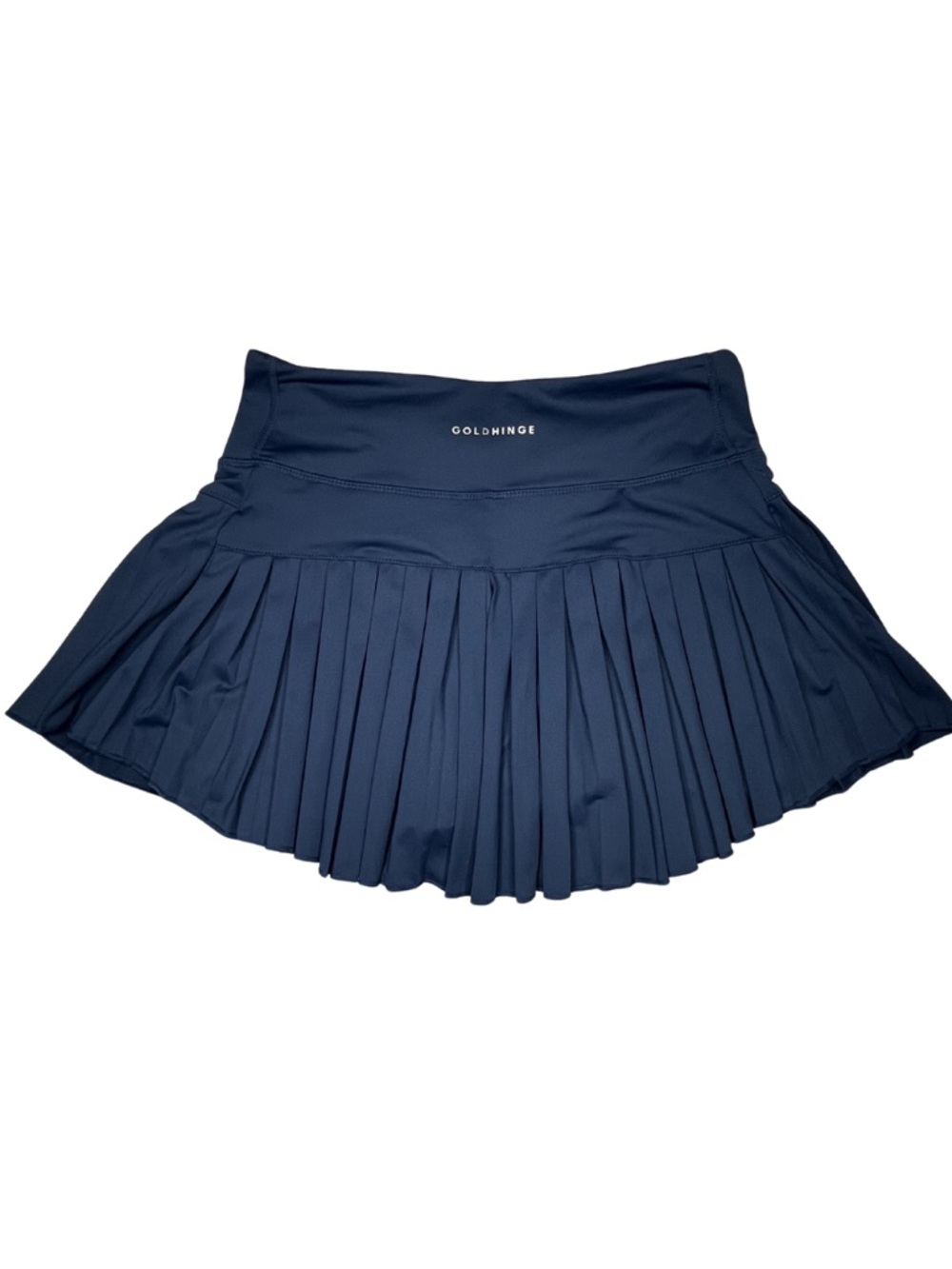 Gold Hinge Navy Blue Pleated Athletic Tennis Golf Skort Skirt Size Medium